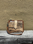 Top Notch Accessories Brown Cowhide Keychain Wristlet Wallet