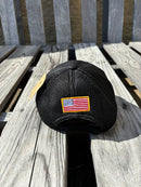 Hat Republic Black American Flag/USA Patch Mesh Back