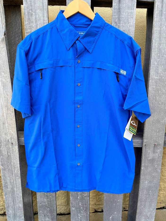Drake DPF1170-WSB Flyweight Web Surfin Blue Short Sleeve Shirt