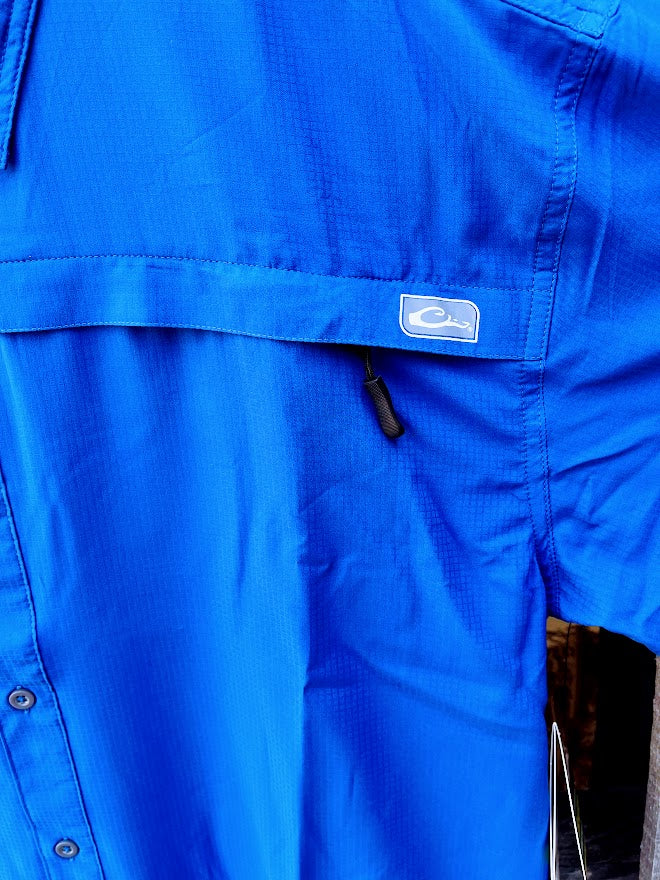 Drake DPF1170-WSB Flyweight Web Surfin Blue Short Sleeve Shirt