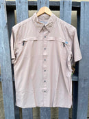 Drake DPF1170-SMK Flyweight Silver Mink Khaki Short Sleeve Shirt