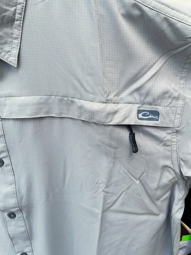Drake DPF1170-MOG Flyweight Monument Grey Short Sleeve Shirt