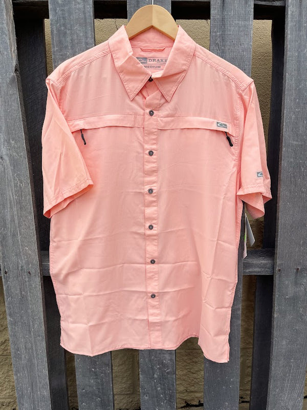 Drake DPF1170-PPL Flyweight Peach Pearl Short Sleeve Shirt