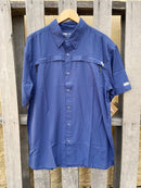 Drake DPF1170-MEB Flyweight Medieval Blue Short Sleeve Shirt