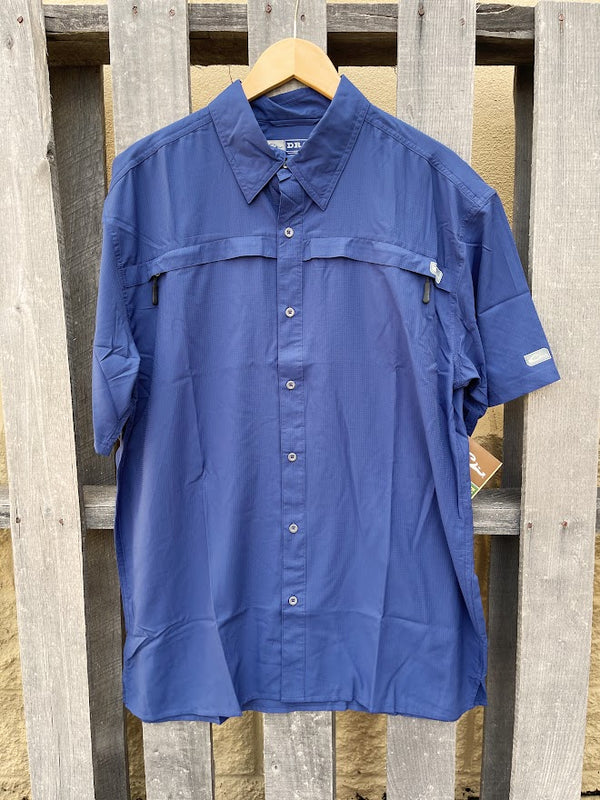 Drake DPF1170-MEB Flyweight Medieval Blue Short Sleeve Shirt