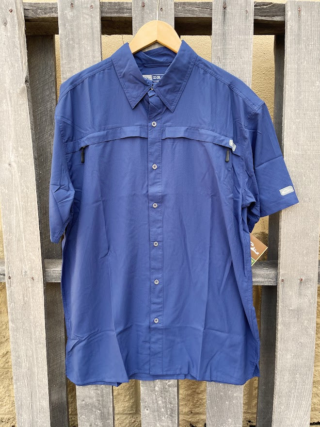 Drake DPF1170-MEB Flyweight Medieval Blue Short Sleeve Shirt
