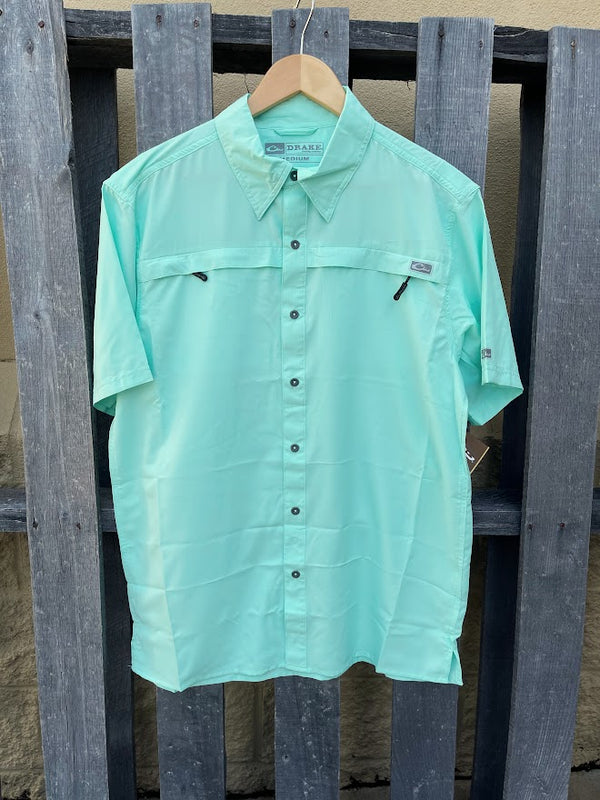 Drake DPF1170-BCH Flyweight Beach Glass Short Sleeve Shirt