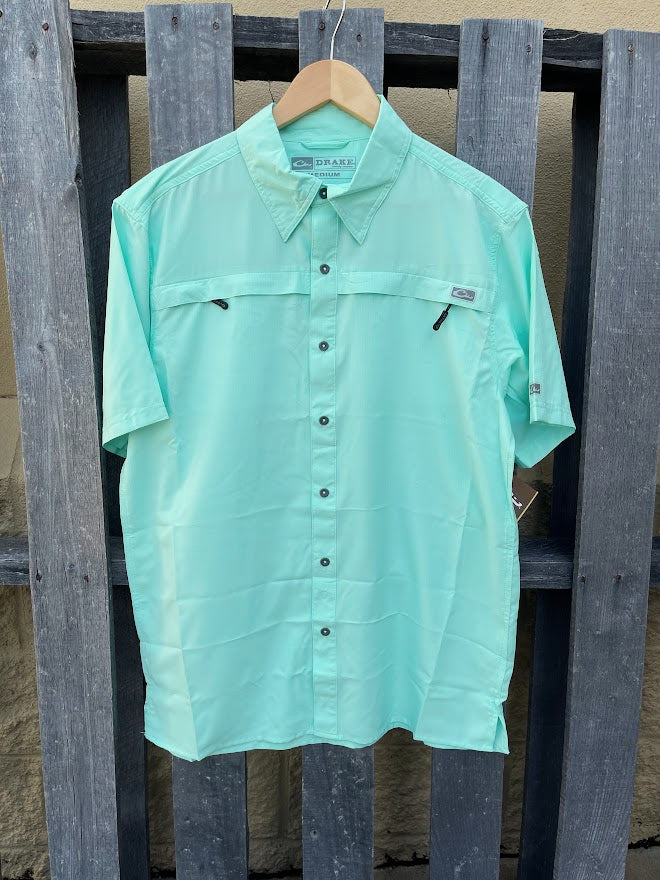 Drake DPF1170-BCH Flyweight Beach Glass Short Sleeve Shirt