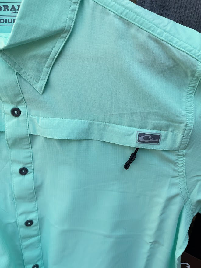 Drake DPF1170-BCH Flyweight Beach Glass Short Sleeve Shirt