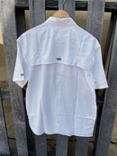 Drake DPF1170-BTW Flyweight Bright White Short Sleeve Shirt
