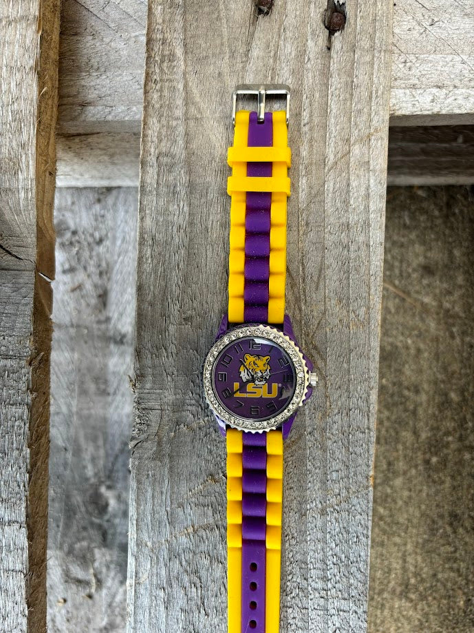 Louisiana State University Rubber Band Watch