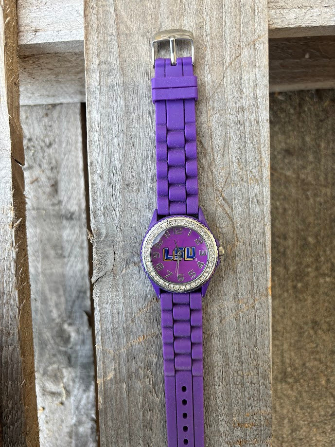 Louisiana State University Rubber Band Watch