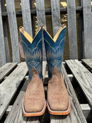 Men's Anderson Bean 12 Inch Shaft Tan Amazon Poseidon Goat Wide Square Toe Boots