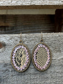 Animal Print Earring w/Crystal Accent ERZ190525-38