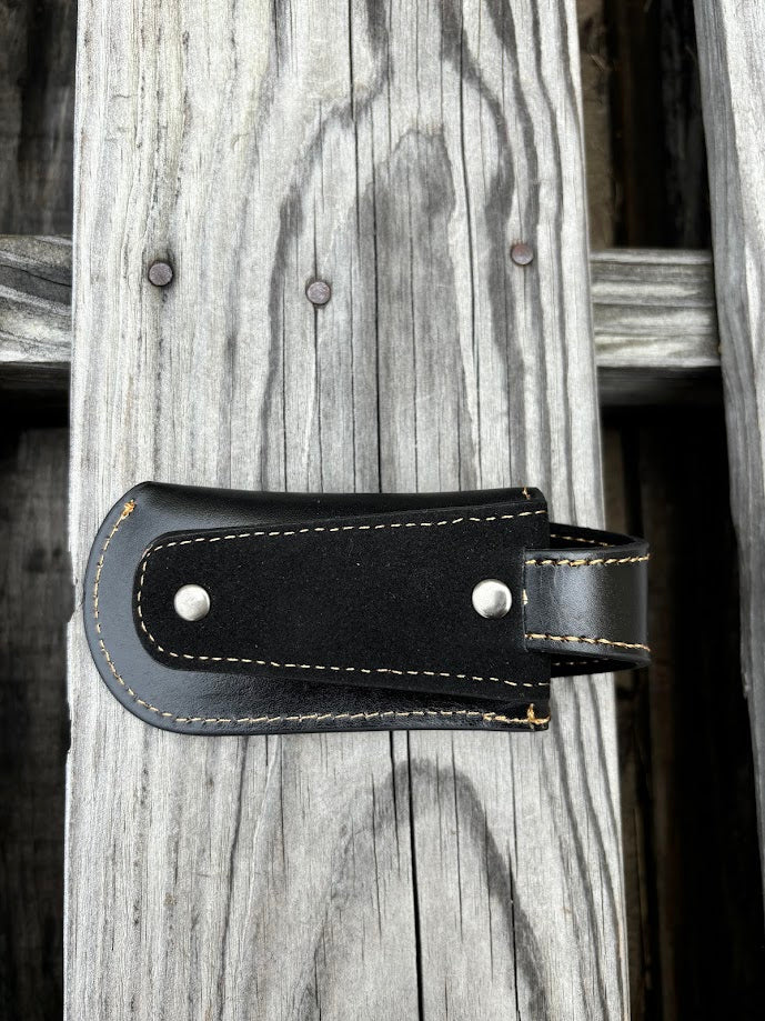 Top Notch Accessories 8013-1BK Black Praying Cowboy Design Large Knife Sheath with Keep