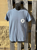 Mississippi Cattle Company MSCATTLESS-BuJPKT Blue Jean Short Sleeve Comfort Color with Pocket T-Shirt