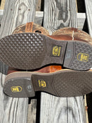 Dan Post DP6058 Men's 11" Martel Bay Full Quill Ostrich With Brown Saddle Square Toe Boots *Closeout*