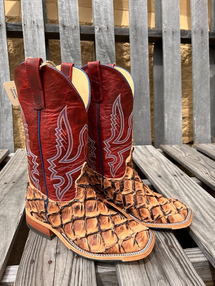 Anderson Bean 338083 12" Cigar Matte Big Bass Wide Square Toe Boots