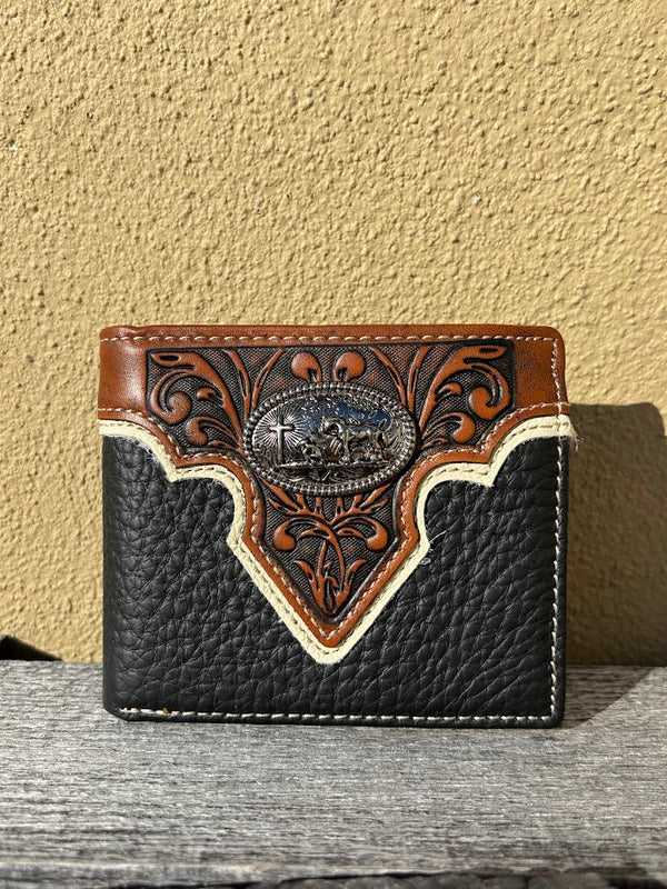 Top Notch Accessories HF114BK Black Bifold Praying Cowboy Concho