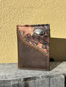 Zep-Pro University of Southern Mississippi 1/2 Mossy Oak Camo/Brown Tri-fold Wallet Front view