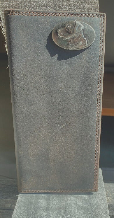 Zep-Pro IWT4CRZH-Lab Concho Brown “Crazy Horse” Leather Tall Wallet