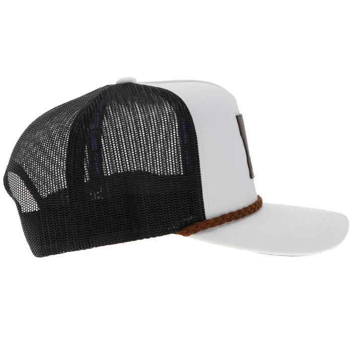 Hooey 7285T-WHBK Louisiana State University White & Black Trucker Cap with Brown LSU Patch