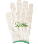 Back of the glove photo showing the Classic Rope logo and wrist border in green to indicate size large.
