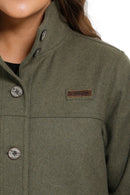 Women's Cinch MAJ9892001 Olive Wooly Coat  *CLOSEOUT*