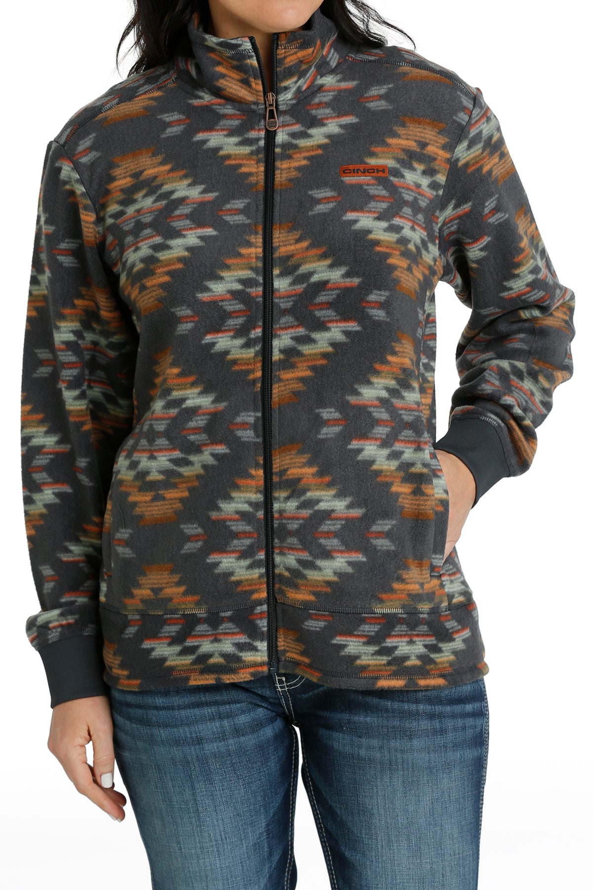Women's Cinch MAJ9894002 Navy Full Zip Fleece Jacket  *CLOSEOUT*