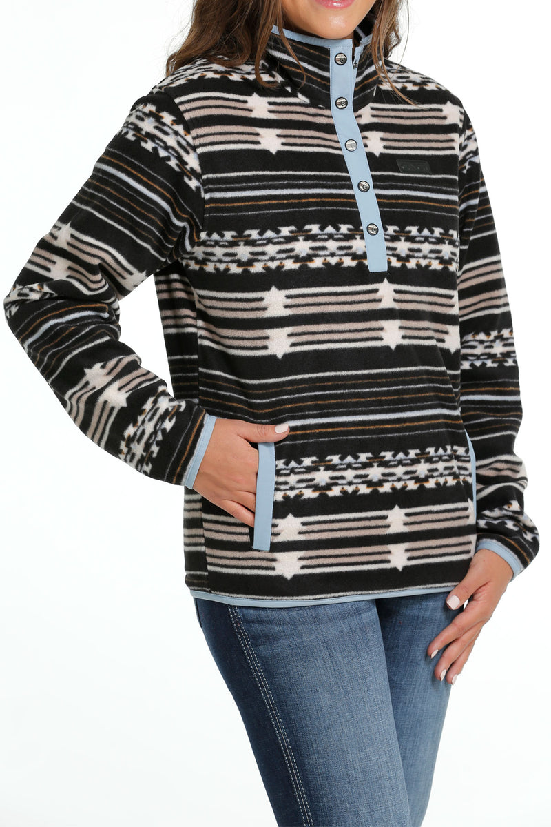 Women's Cinch MAK9820015 Black Polar Fleece Pullover  *CLOSEOUT*