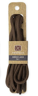 A single pair of brown laces on a cardboard holder with Twisted X branding.