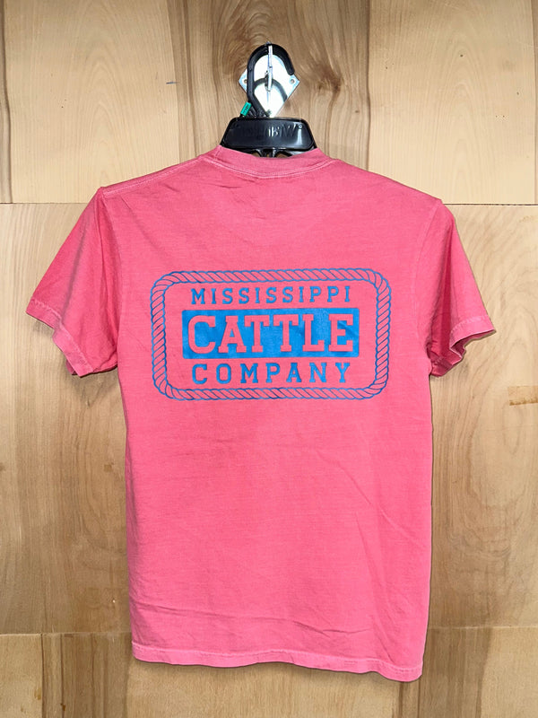 Mississippi Cattle Company MSCATTLESS-23 Watermelon Short Sleeve Comfort Color T-Shirt