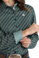 Women's Cinch MSW9165055 Multi-color Print Button Down Western Shirt CLOSEOUT