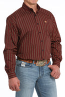 Men's Cinch Red Shot Shells Print Button Down Long Sleeve Shirt