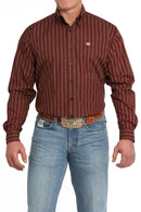 Men's Cinch Red Shot Shells Print Button Down Long Sleeve Shirt
