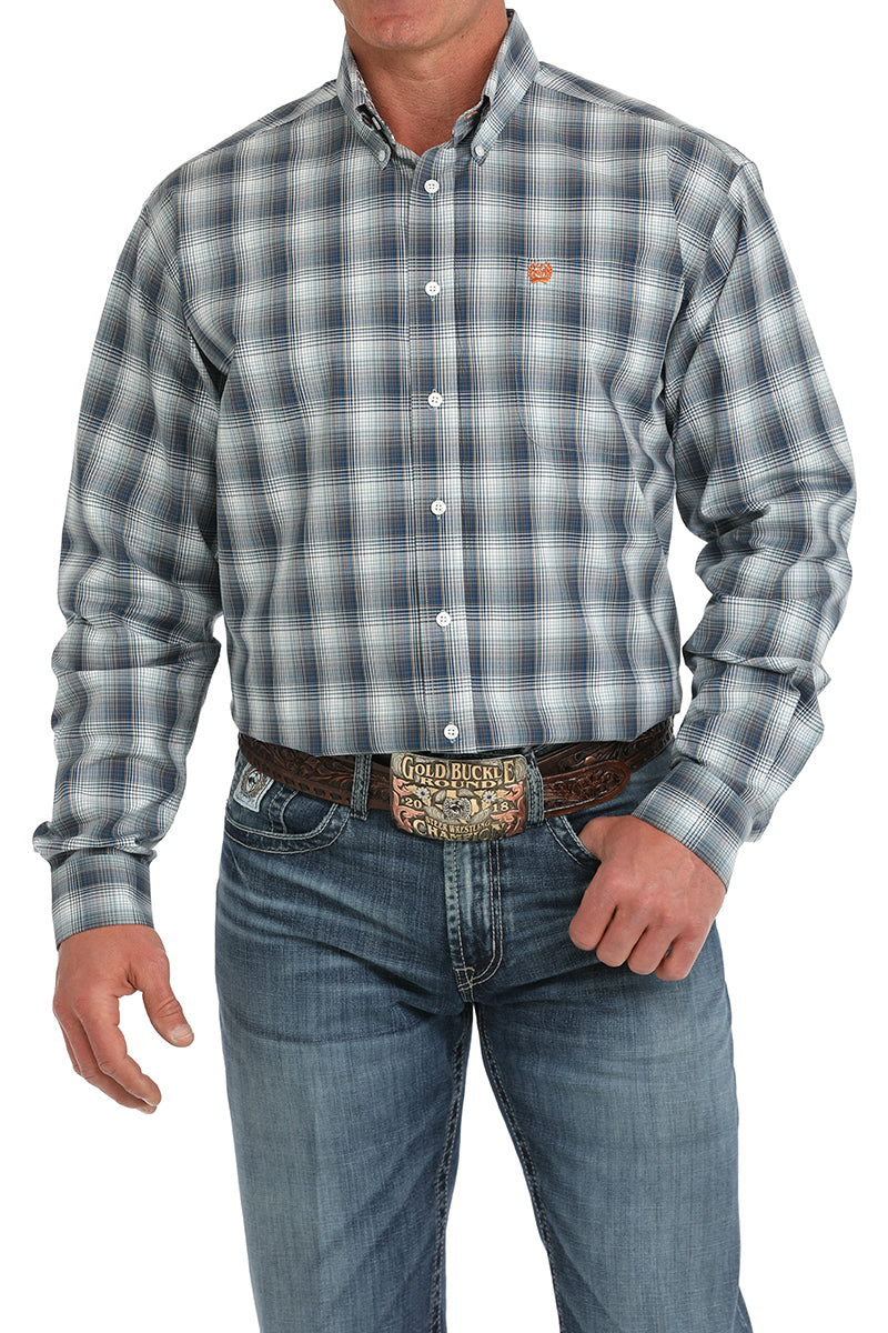 Men's Cinch MTW1105893 Multi Plaid Button Down Long Sleeve Shirt *CLOSEOUT*
