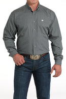 Men's Long Sleeve Western Shirt with Printed Cotton Plain Weave
L/S Button Down
Gray Buttons front view