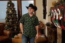 Men's Cinch MTW1401019 Short Sleeve Christmas Cactus Camp Shirt *CLOSEOUTS*