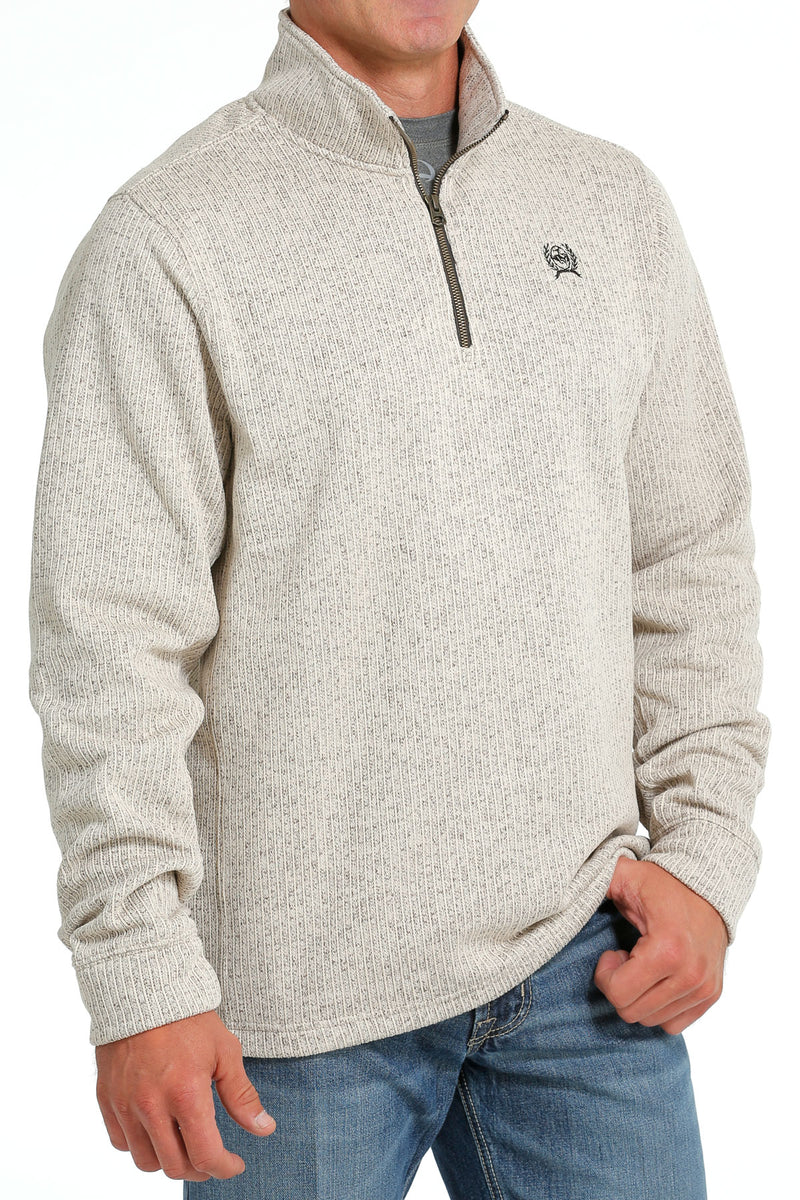 Men's Cinch MWK1080013 Stone 1/4 Zip Sweater