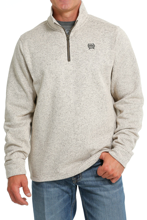 Men's Cinch MWK1080013 Stone 1/4 Zip Sweater