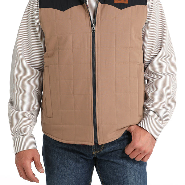 Men's Cinch MWV1576004 Reversible Vest in Khaki