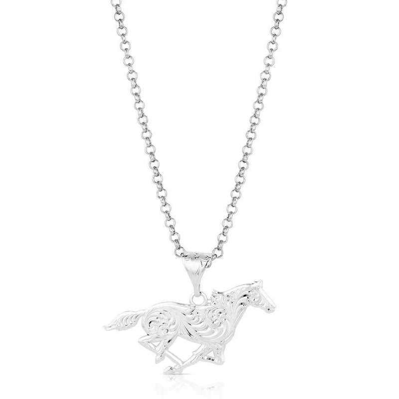 Montana Silversmiths Out West Running Horse Necklace