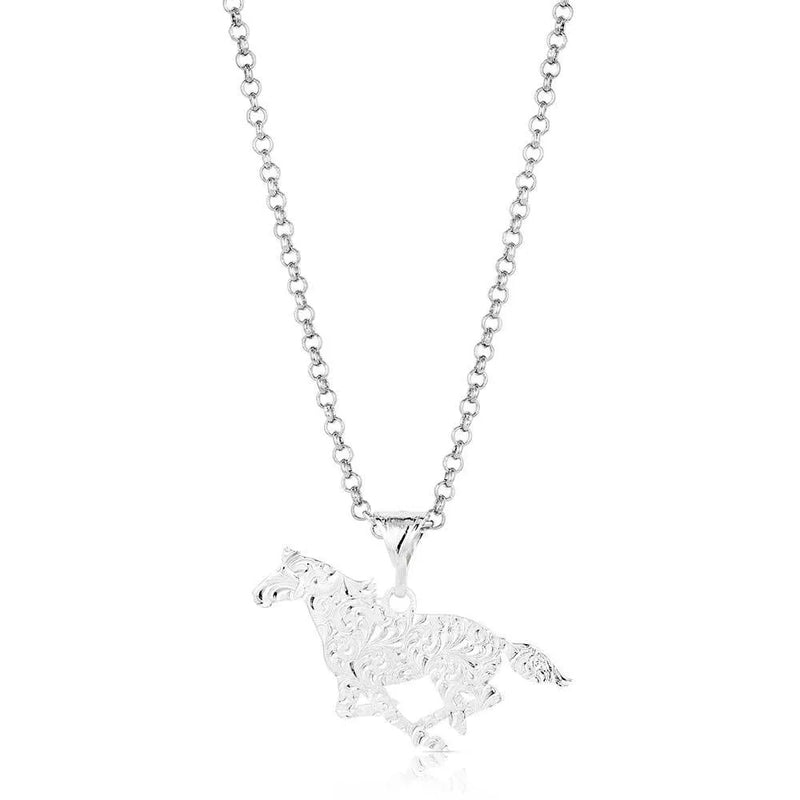 Montana Silversmiths Out West Running Horse Necklace