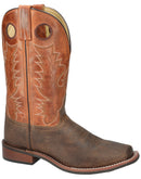 Men's Smoky Mountain 11" Timber Brown Distress/Burnt Orange Leather Top Wide Square Toe Boot