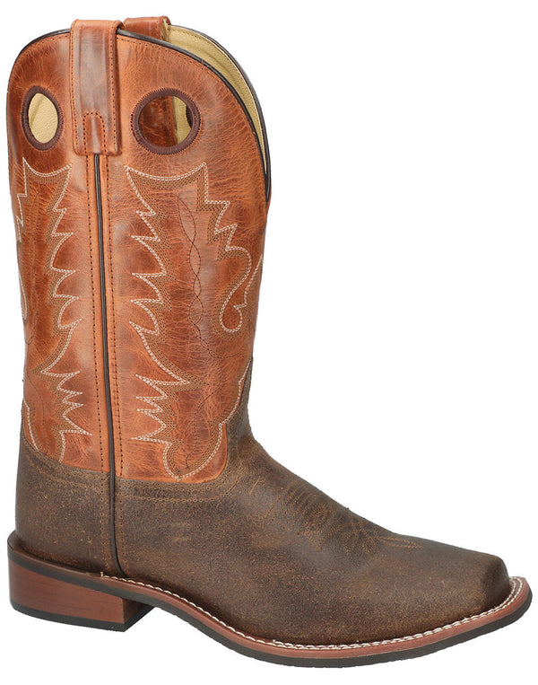 Men's Smoky Mountain 4301 11" Timber Brown Distress/Burnt Orange Leather Top Wide Square Toe