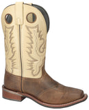 Men's Smoky Mountain 11" Nash Brown Oiled Distressed/Cream Colored Top Wide Square Toe Boot *CLOSEOUT*