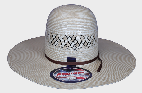 American 1011 Open Crown 4 1/4" Cool Hand Luke Brim Straw Hat