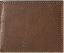 This genuine leather bifold wallet in Brown from Top Notch Accessories features 9 card slots and a ID window. 