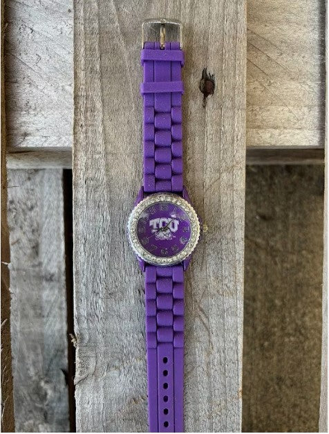 Texas Christian University Rubber Band Watch