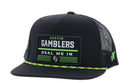 Hooey AG002T-BK Austin Gamblers Black & Neon Green Snapback Cap